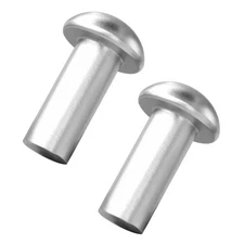 3/16" Diameter X 3/8" Length Solid Aluminum Brazier Head Rivets,Aluminum Boat...