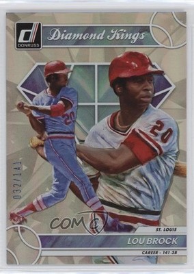 2023 Panini Donruss Diamond Kings Career Stat Line 32/141 Lou Brock #19 HOF 5m1