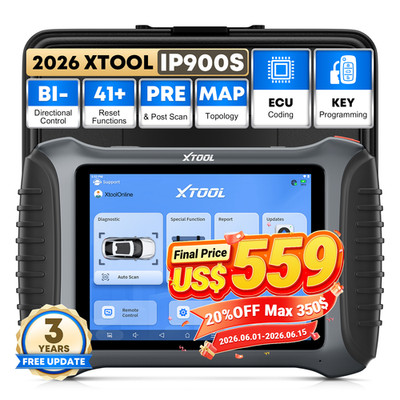 2026 XTOOL IP900S Car Diagnostic Tool Full System Coding OBD2 Scanner Topology