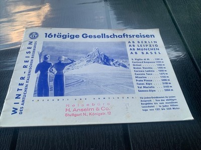 SCI SKI CIT -ORTISEI CORTINA VAL MARTELLO SAN VIGILIO 1930s Illustr. LENHART ?
