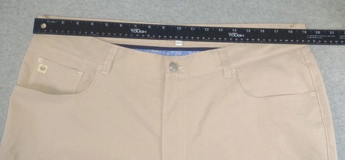 Peter Millar EB66 Performance Five Pocket Pant Mens sz 38 X 32 Khaki Golf Preppy - Picture 9 of 18