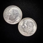 90% Silver - UNC 1955 Roosevelt Dime - 3 Dimes - Uncirculated Condition A6-2