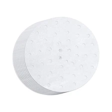 MineSign 100 Count Perforated Parchment Paper Bamboo Steamer Liners for 12 in...