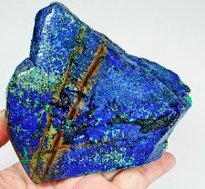 562Ct Natural Bi Color Azurite Malachite Chrysocolla Facet Rough YAZA70