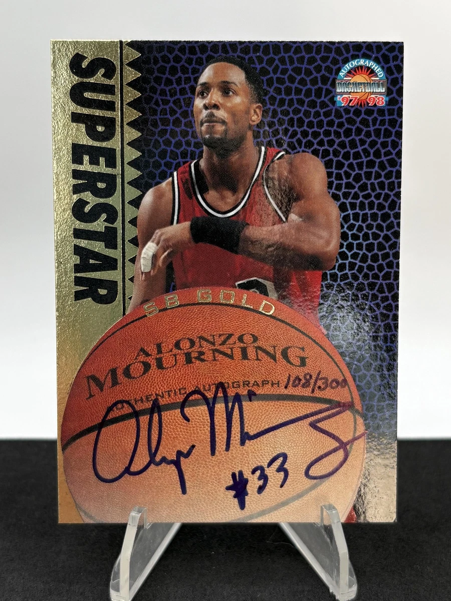Alonzo Mourning Basketball Autographed Sports Trading Cards