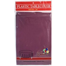 84'' Berry Round TableCloth Plastic Disposable