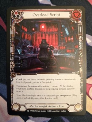 Flesh and Blood TCG Overload Script Bright Lights EVO096 Regular LP