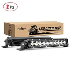 11" 2PCS 11Inch 50W Super Slim Flood Bar Driving Fog Single Row Off Road led