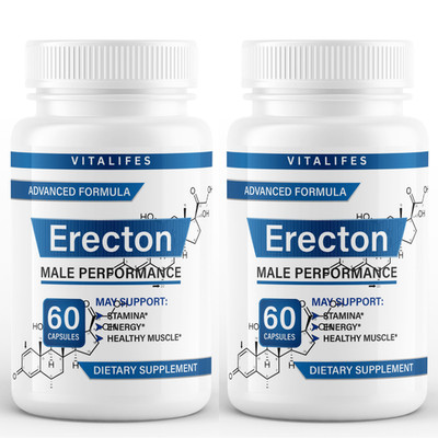 (2 Pack) Erecton Pills for Men Fast Acting Premium Male Enhancement Supplement