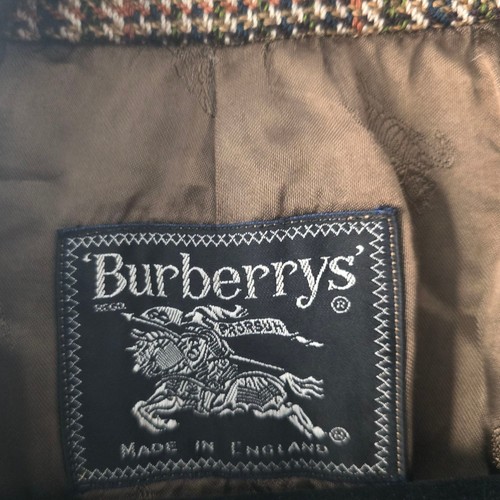 Vintage Burberry Scottish Chevot Tweed Overcoat 38R 23 Inch Arm Length - Picture 10 of 24