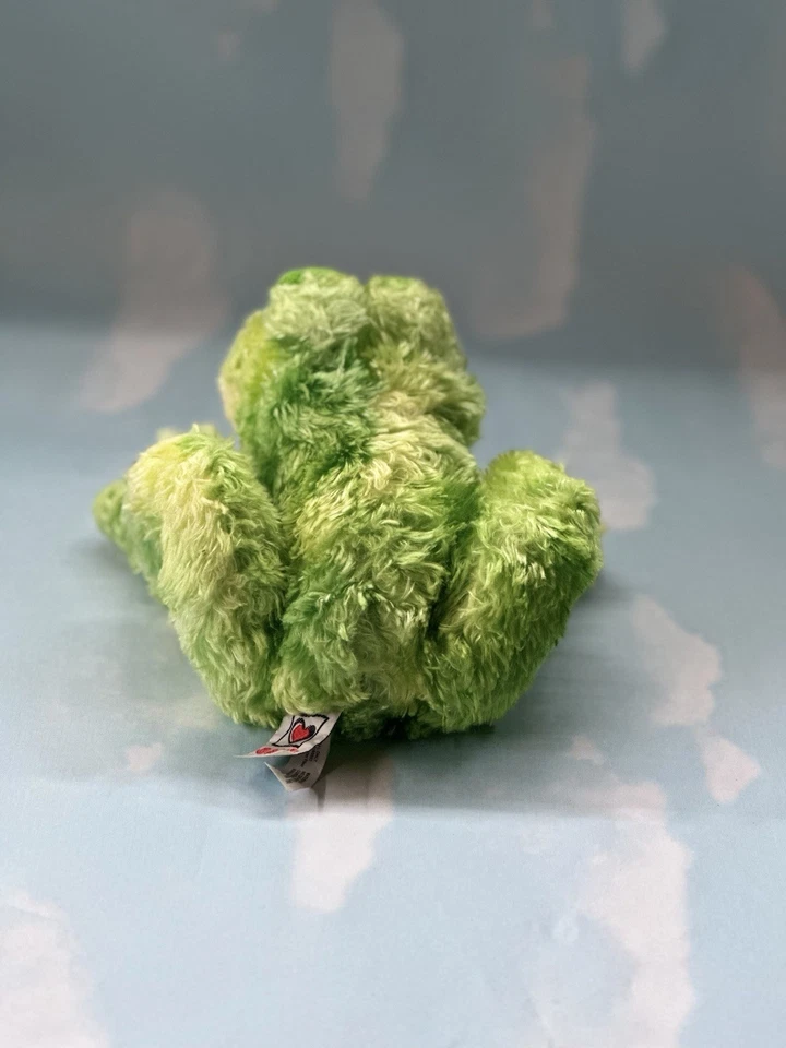 Frog Tie Dye Green Floppy Plush Stuffed Animal Soft Toy No Code 8" Ganz Webkinz - Image 3 of 4