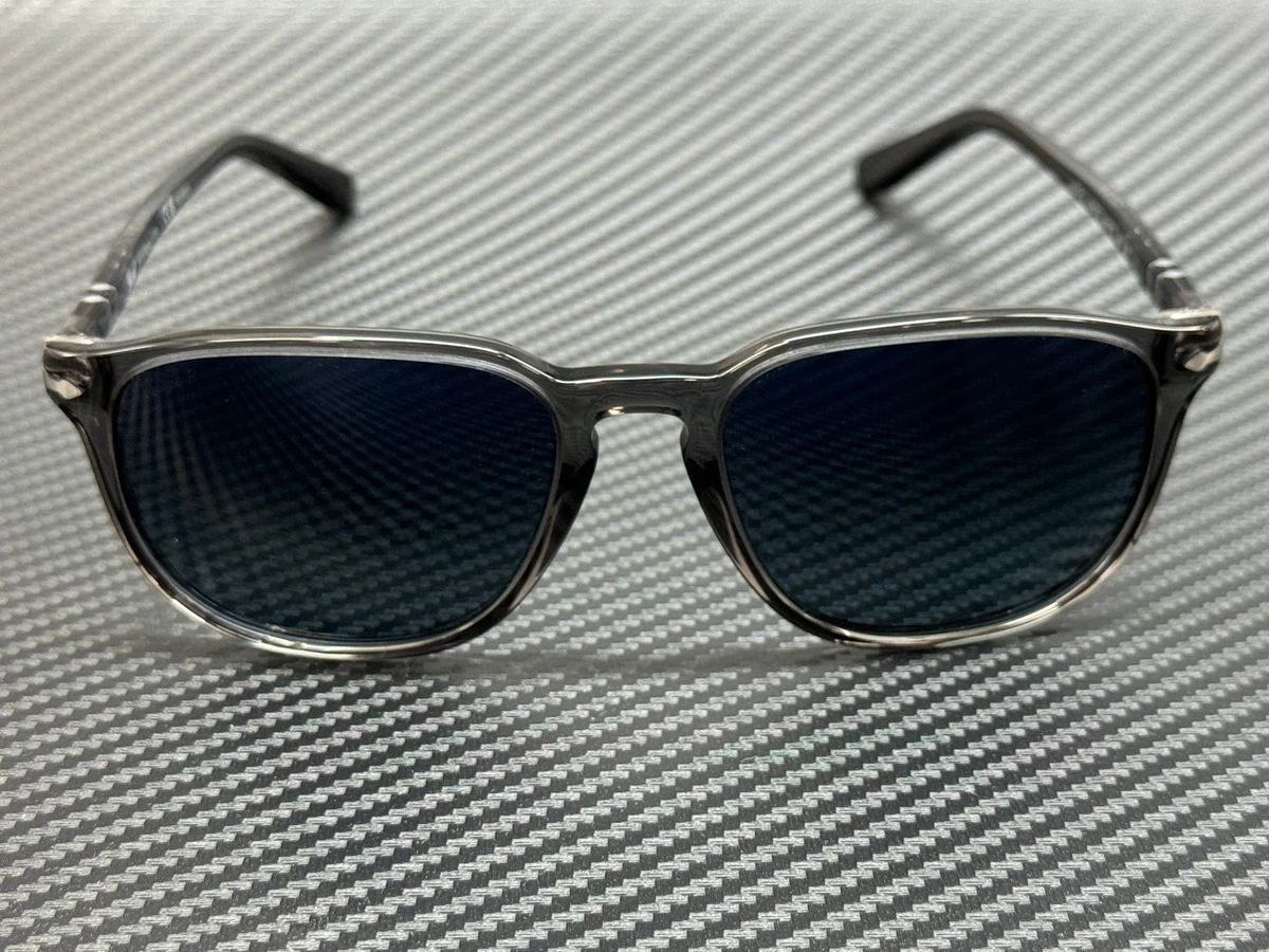 PERSOL PO3019S 1196S3 Transparent Grey Blue Polarized 55 mm Sunglasses