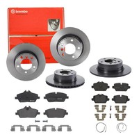 Brembo Bremsscheiben Ø284 Coated + BremsbelÄGe Vorne & Hinten FÜR Bmw 1 E81 E87