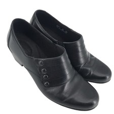 Clarks Bendables Womens Black Heeled Loafer Shoe Size 7