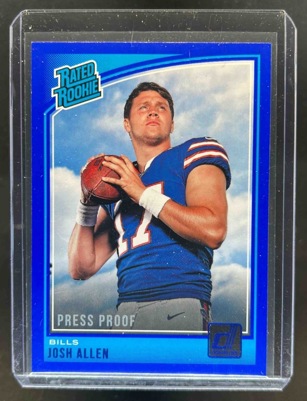 2018 Donruss Josh Allen Press Proof Blue Rookie RC #304 Bills