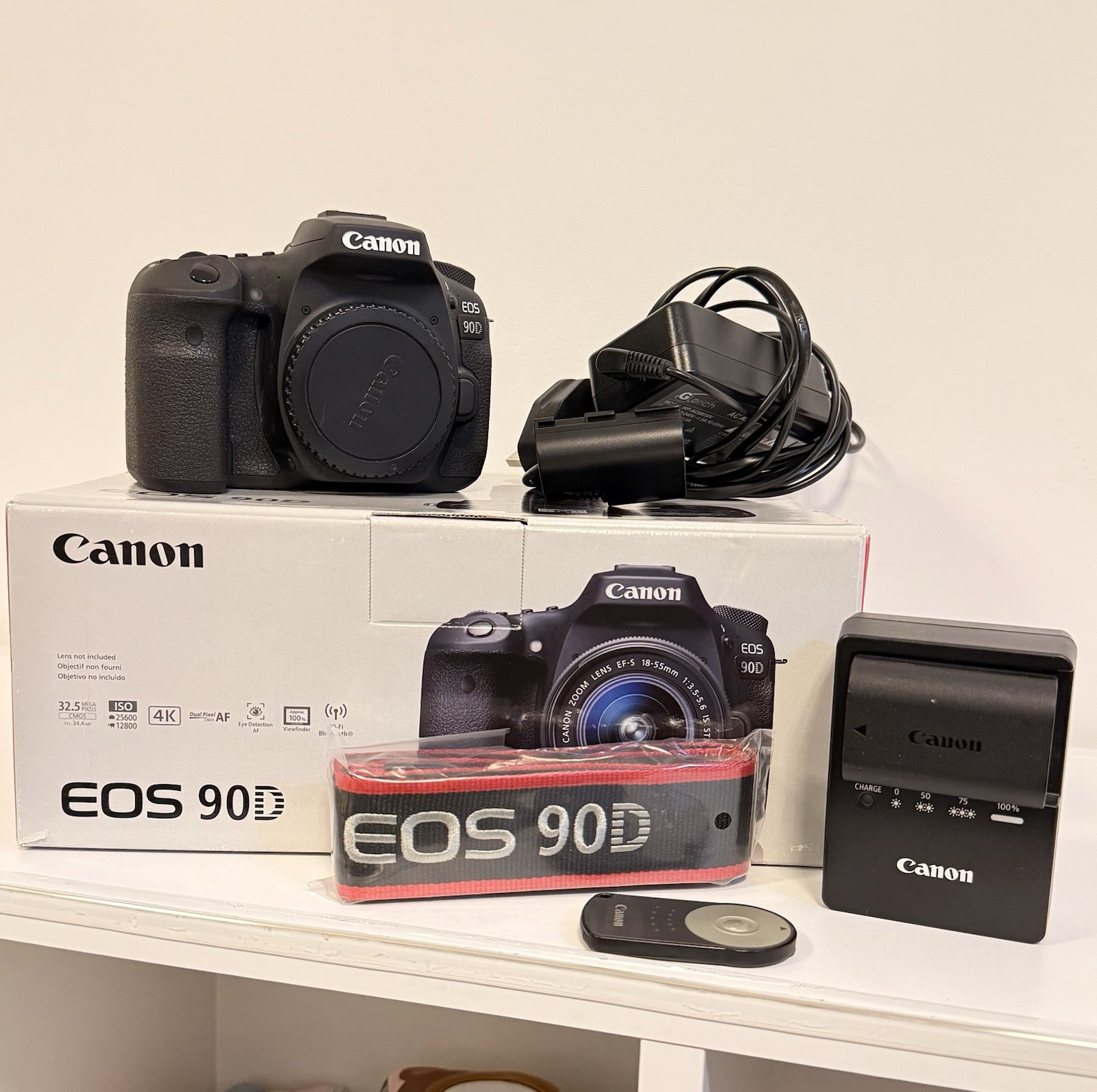 Canon EOS 90D DSLR Camera Body – Box and All Accessories – Excellent Condition 