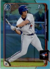 2015 Bowman Chrome Draft Sky Blue Refractors #139 Carl Wise - BB