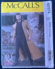 McCalls Costumes M7374 Sewing Pattern Yaya Han Cosplay NEW Mens Size MWW Coat
