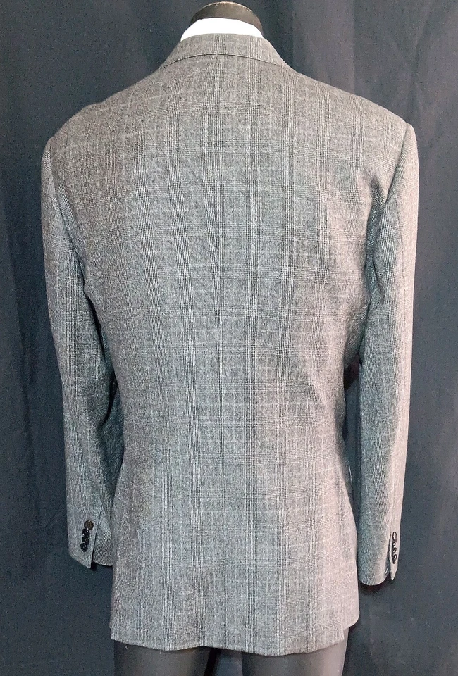 Giorgio Armani Suit "Giorgio" 44L Current Dual Vents Gray Glenplaid Very Current - Image 4 of 4