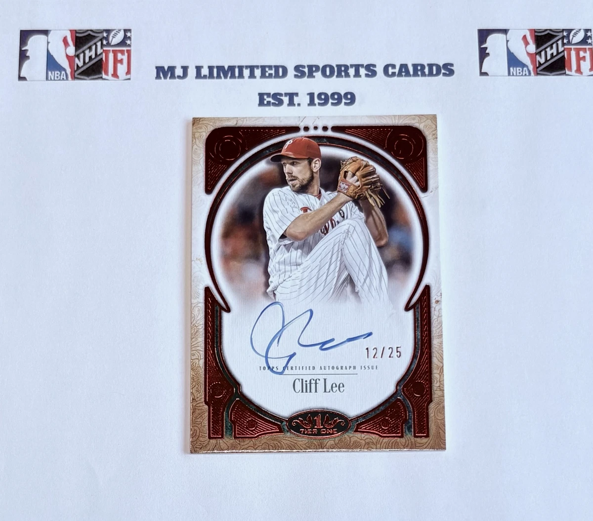 Cliff Lee Baseball Autographed Sports Trading Cards & Accessories