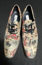 Steve Madden Art Vintage Comics Pop Art Print Leather Dress Shoe “Otis” Sz 11
