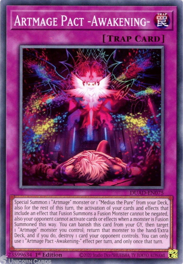 DUAD-EN075 Artmage Pact -Awakening- : Common 1st Edition Mint YuGiOh Card