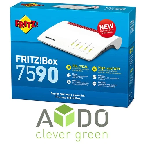 AVM FRITZBox 7590 MESH WLAN Supervectoring VDSL DSL Gigabit Modem *HÄNDLER*