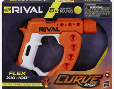Nerf Rival Curve Shot -- Flex XXI-100 Blaster -- Fire Rounds to Curve Left