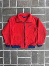Vtg 1970s 80s Patagonia Fleece Red Kids 10 Full Zip USA Outdoor Hiking Jacket