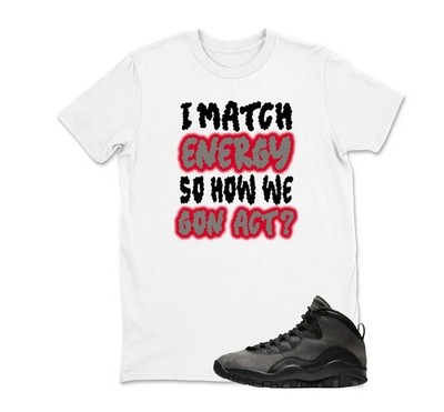 JD 10 Shadow Shirt to Match Black Retro I Match, BLACK/WHITE