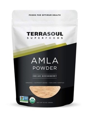 Terrasoul Superfoods Organic Amla Berry Powder Amalaki, 16 Oz - Rich in Antio...