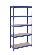 SONGMICS Heavy Duty Shelving Unit 5 Tier 90x40x180cm Blue Storage Rack Shelf New