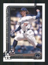 2025 Topps #204 Justin Wrobleski RC Los Angeles Dodgers 38235