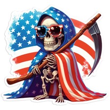 American Grim Reaper - Vinyl Decal Sticker - Car Window Laptop - 102