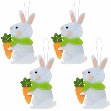 Easter Felt Bunnies with Carrots 4 Pack, Bonnet Making, Arts and Crafts