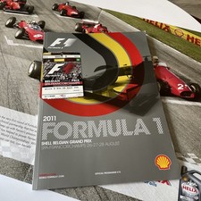 2011 F1 BELGIAN GRAND PRIX PROGRAMME Spa Francorchamps Formula 1 ticket &poster 