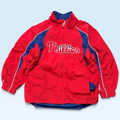 Philadelphia Phillies Jacket Youth Small 5/6 Red MLB Baseball Full Zip Majestic