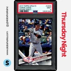 2017 TOPPS UPDATE #US99 AARON JUDGE ROOKIE DEBUT RC PSA 9