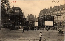 CPA PARIS 5e - Place Saint-Michel,Travaux du Métro (83906)