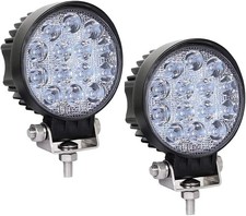 42W Led Round Light, 4.5Inch Led Light Pods, 12V 24V Spot Flood Work Lights