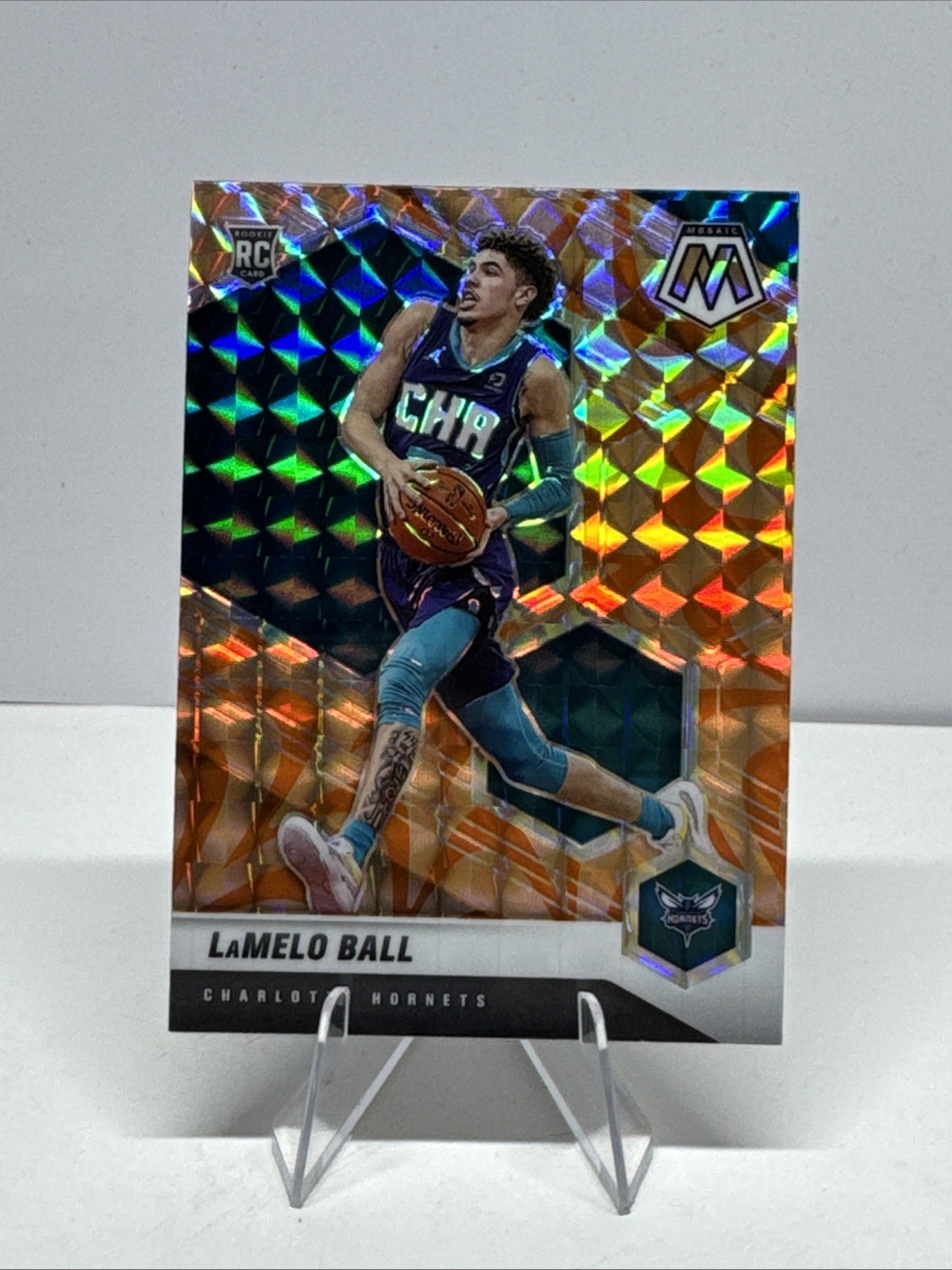 2020-21 Panini Mosaic - Rookie LaMelo Ball #202 Reactive Yellow Prizm (RC)