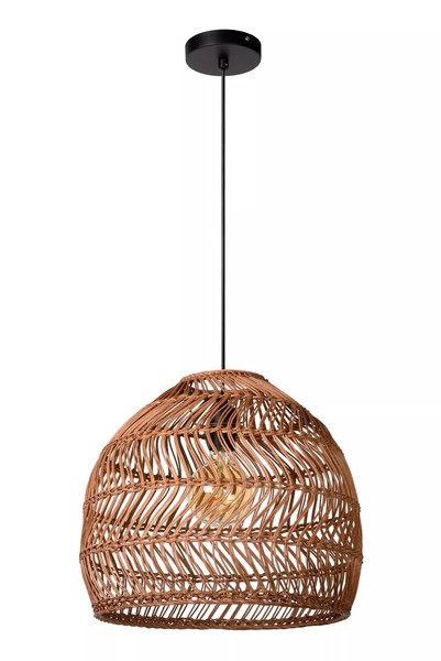 Pendelleuchte Esstisch Rattan Ockergelb Ø40 Cm E27 HäNgelampe Skandinavisch-image