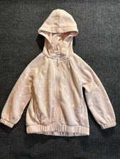 Old Navy 4T Girls Pink Hooded Zip Up Jacket w Pockets