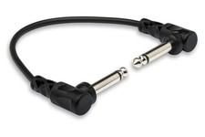 Hosa 6" Guitar Patch Cable Molded Right-Angle 1/4" To Same - 6 Pack