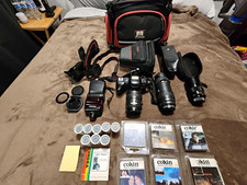 Pentax PZ-70 35mm Film Camera Lot w/ Lenses, Flash, Filters Camera Bag