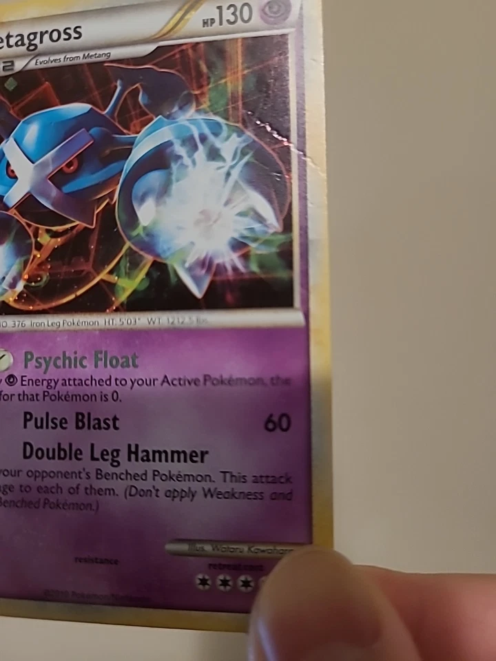 Metagross Holo Rare 4/95 Unleashed Pokemon TCG Card Psychic Type MP - Image 3 of 4