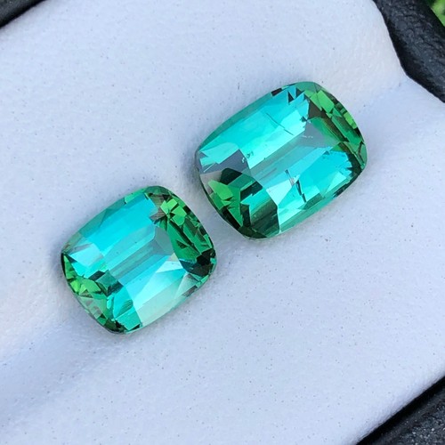 5.3 Ct Natural Cushion Cut Bluish Green Lagoon Tourmaline Gemstone From Afghan - Picture 16 of 18