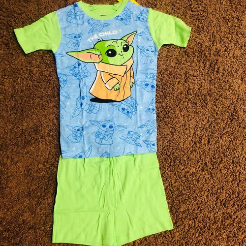 Star Wars The Mandalorian Grogu aka Baby Yoda Follow Tops & Shorts Pajama Set 10 - Picture 7 of 8