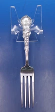 Vintage sterling silver Texas souvenir fork by Mechanics Sterling Co.