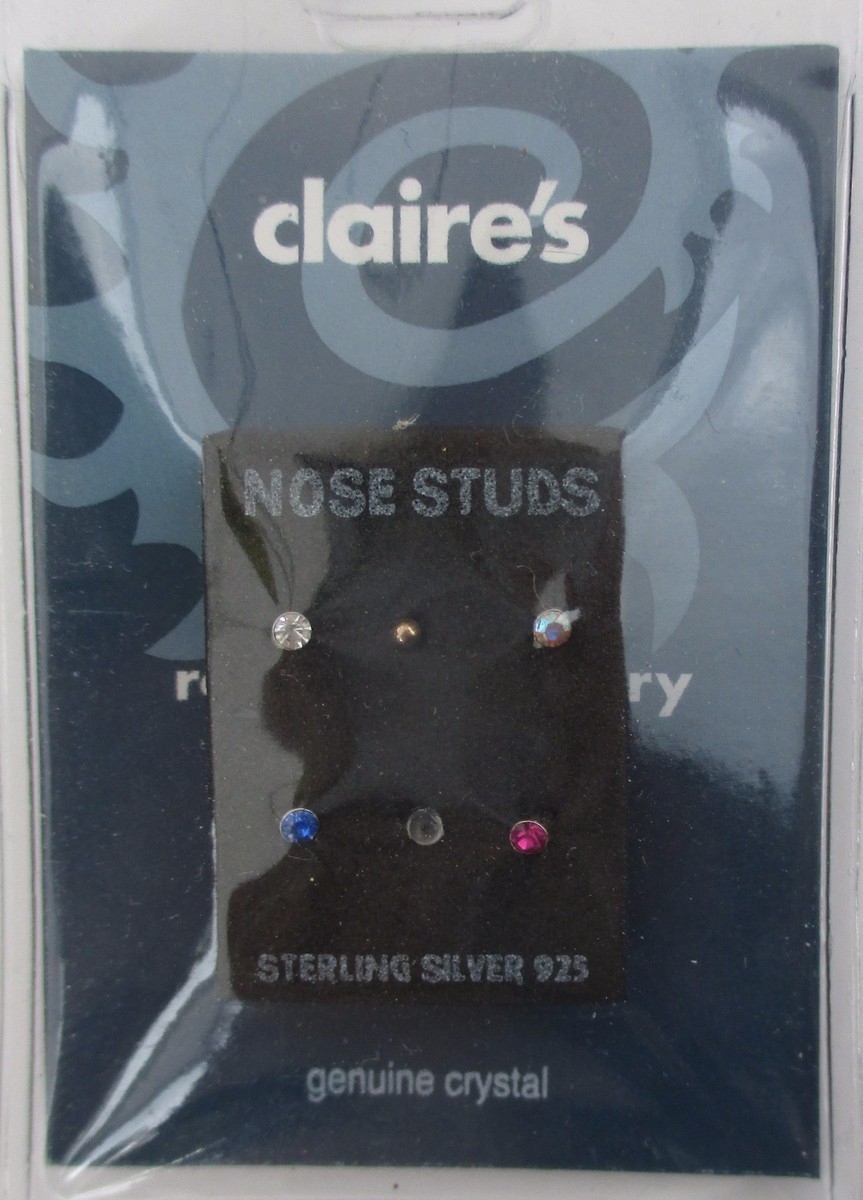 Sterling Silver Nose Piercing Stud Claire's 22G Sterling